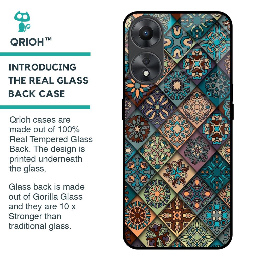 Retro Art Glass Case for Oppo A58 5G