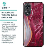 Crimson Ruby Glass Case for Oppo A58 5G