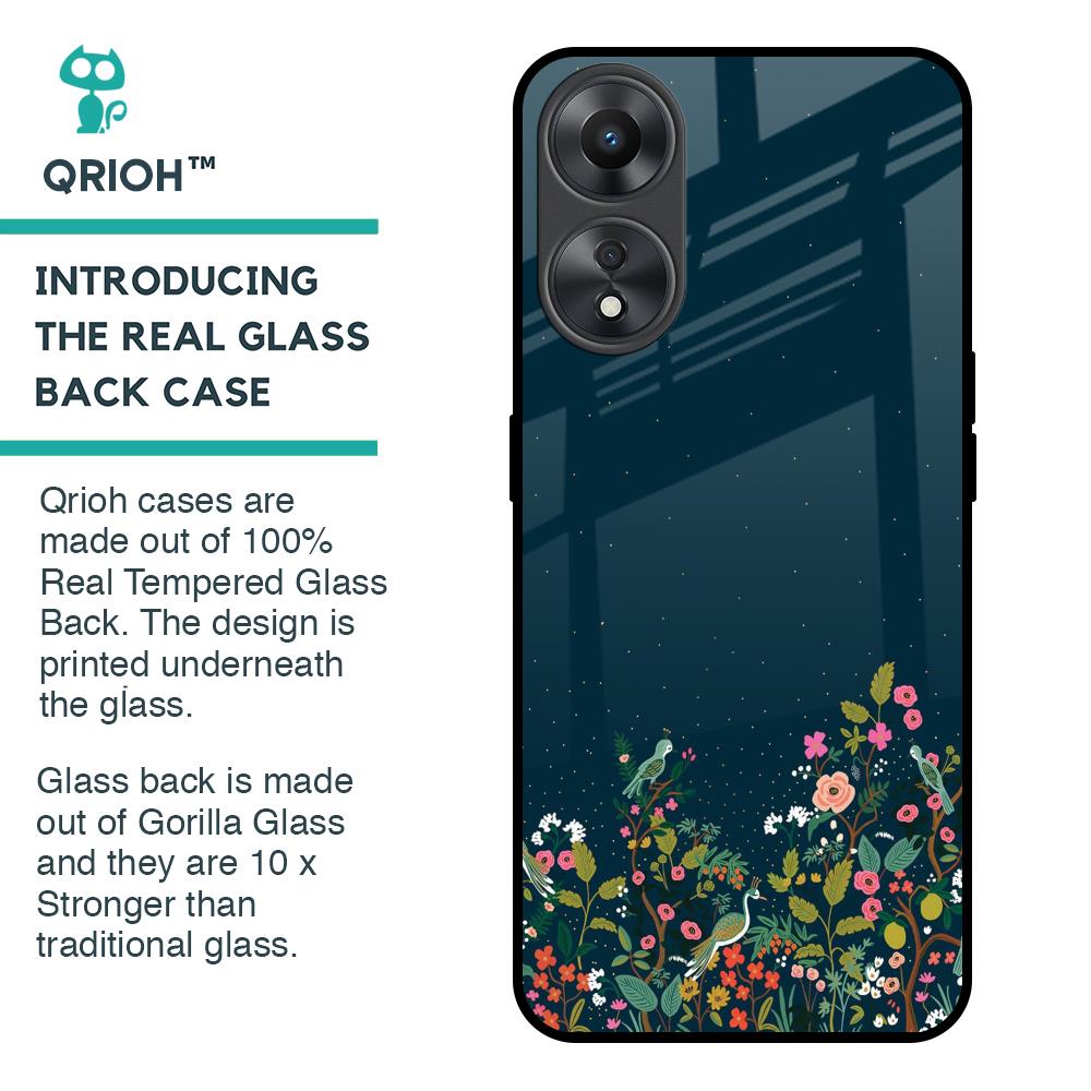 Small Garden Glass Case For Oppo A58 5G