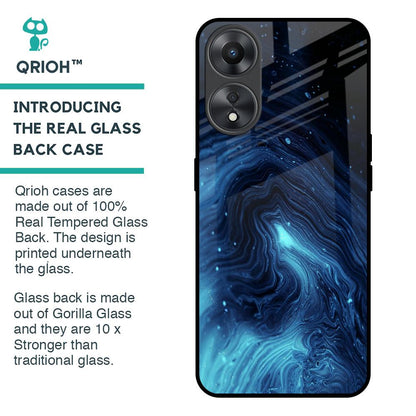 Dazzling Ocean Gradient Glass Case For Oppo A58 5G