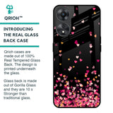 Heart Rain Fall Glass Case For Oppo A58 5G