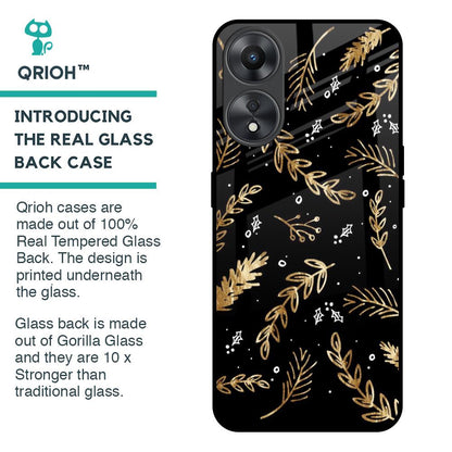 Autumn Leaves Glass Case for Oppo A58 5G