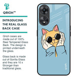 Adorable Cute Kitty Glass Case For Oppo A58 5G