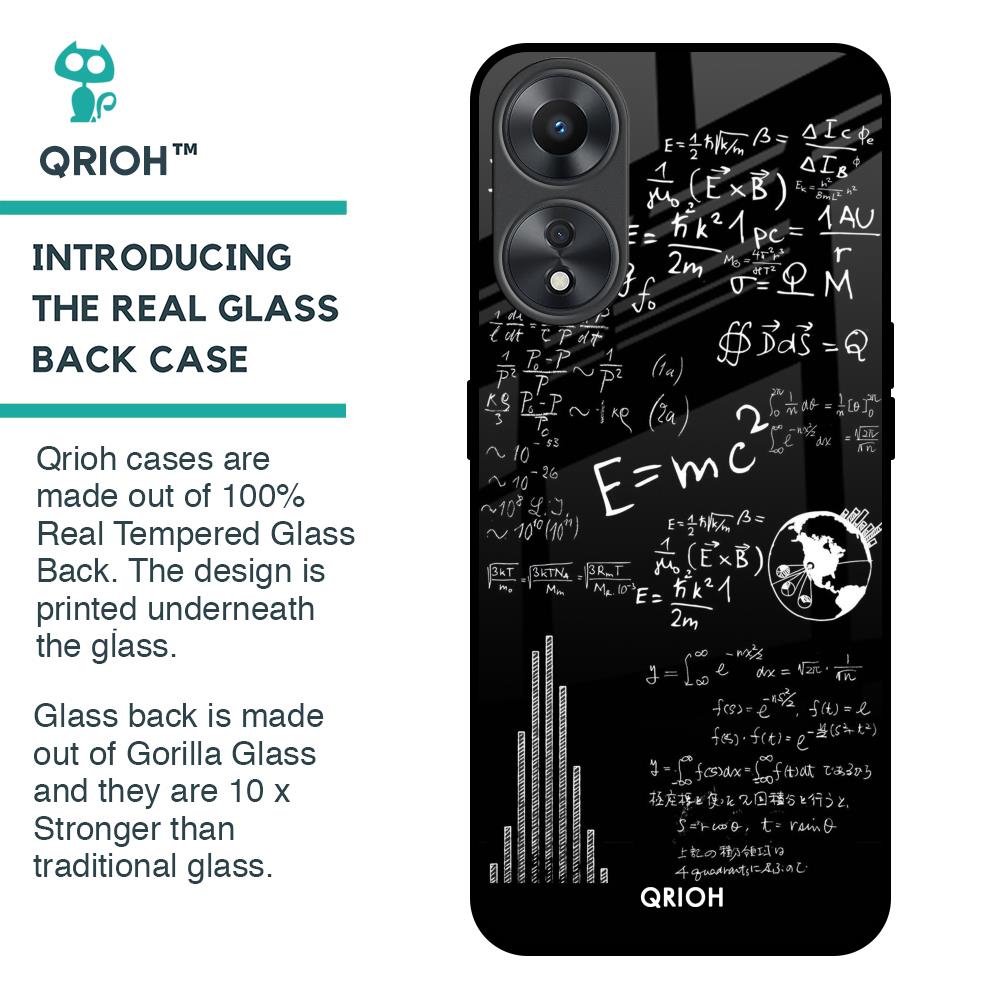 Funny Math Glass Case for Oppo A58 5G