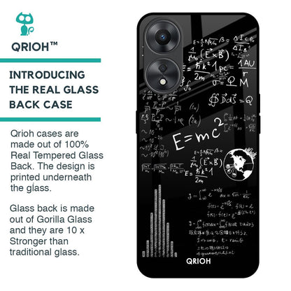 Funny Math Glass Case for Oppo A58 5G
