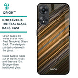Diagonal Slash Pattern Glass Case for Oppo A58 5G