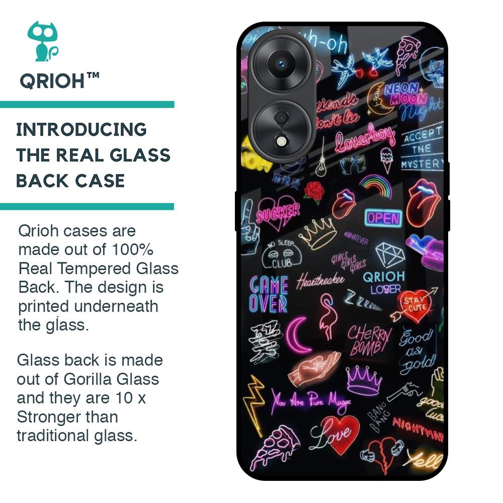 Accept The Mystery Glass Case for Oppo A58 5G