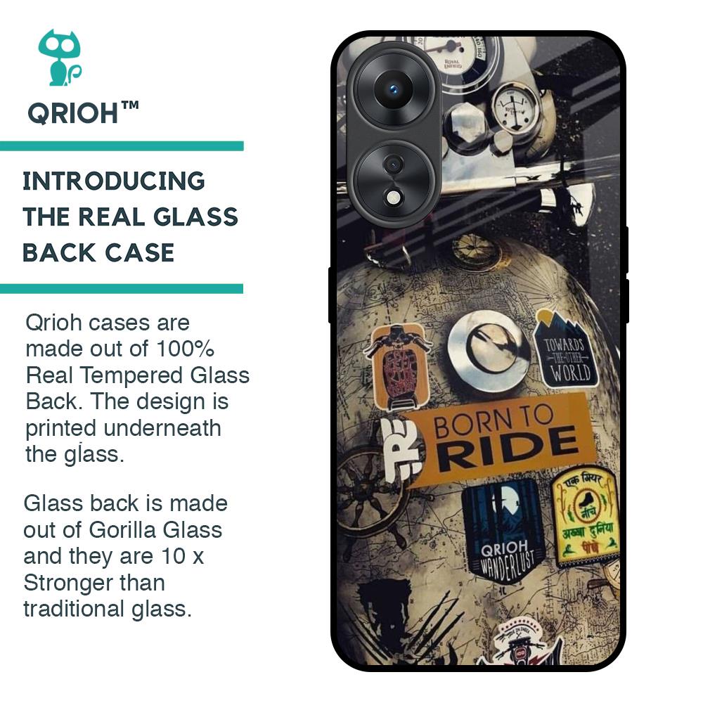 Ride Mode On Glass Case for Oppo A58 5G