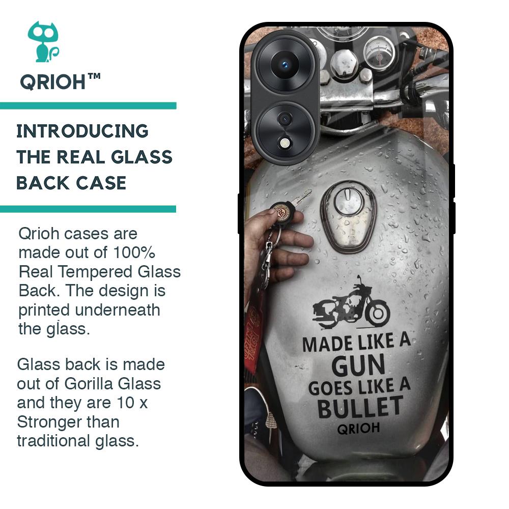 Royal Bike Glass Case for Oppo A58 5G
