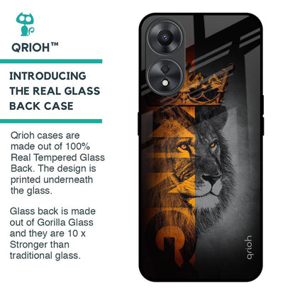 King Of Forest Glass Case for Oppo A58 5G