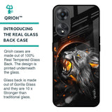 Aggressive Lion Glass Case for Oppo A58 5G