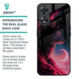 Moon Wolf Glass Case for Oppo A58 5G