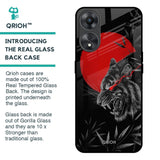 Red Moon Tiger Glass Case for Oppo A58 5G