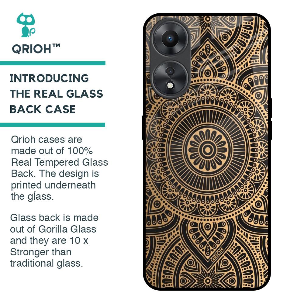 Luxury Mandala Glass Case for Oppo A58 5G