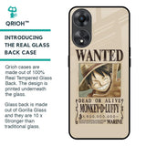 Luffy Wanted Glass Case for Oppo A58 5G