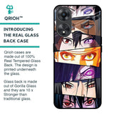 Anime Eyes Glass Case for Oppo A58 5G