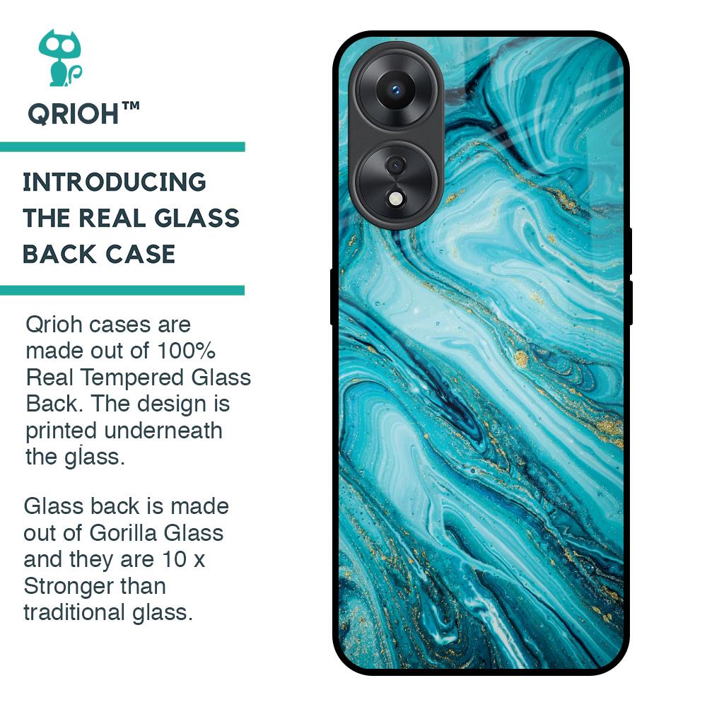 Ocean Marble Glass Case for Oppo A58 5G