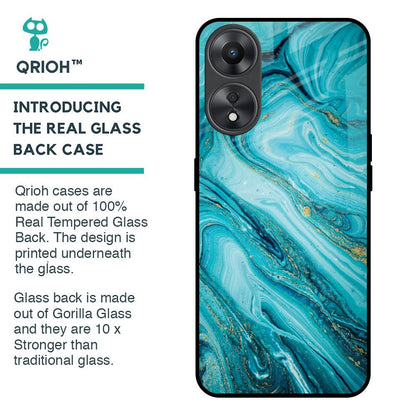 Ocean Marble Glass Case for Oppo A58 5G