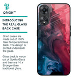 Blue & Red Smoke Glass Case for Oppo A58 5G