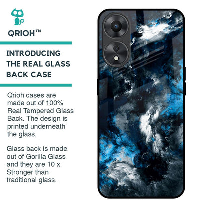 Cloudy Dust Glass Case for Oppo A58 5G