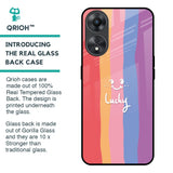 Lucky Abstract Glass Case for Oppo A58 5G
