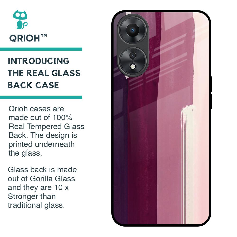 Brush Stroke Art Glass Case for Oppo A58 5G