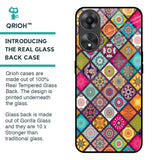 Multicolor Mandala Glass Case for Oppo A58 5G