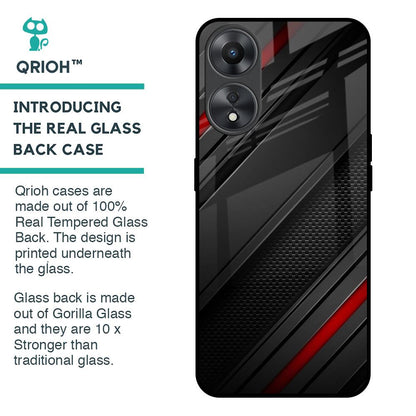 Modern Abstract Glass Case for Oppo A58 5G