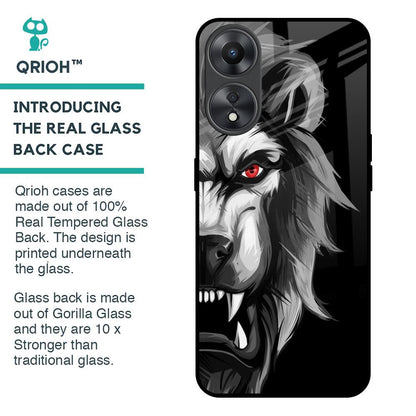 Wild Lion Glass Case for Oppo A58 5G