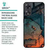 Geographical Map Glass Case for Oppo A58 5G