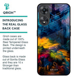 Multicolor Oil Painting Glass Case for Oppo A58 5G