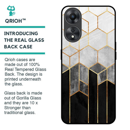 Tricolor Pattern Glass Case for Oppo A58 5G