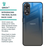 Blue Grey Ombre Glass Case for Oppo A58 5G