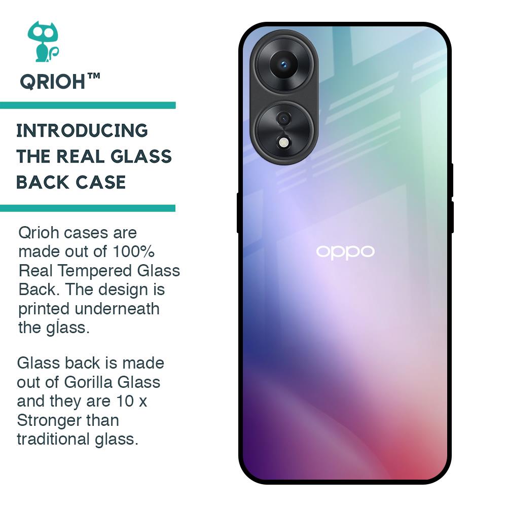 Abstract Holographic Glass Case for Oppo A58 5G