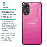 Pink Ribbon Caddy Glass Case for Oppo A58 5G