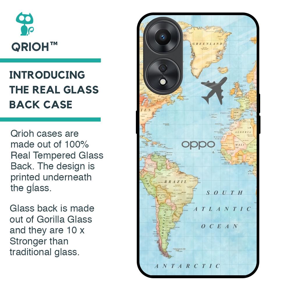 Fly Around The World Glass Case for Oppo A58 5G