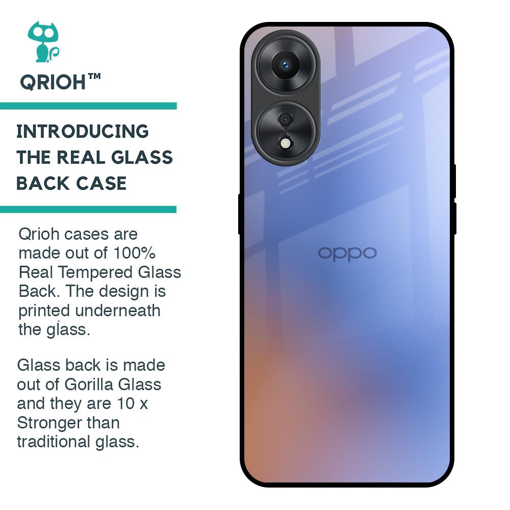 Blue Aura Glass Case for Oppo A58 5G