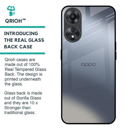 Space Grey Gradient Glass Case for Oppo A58 5G