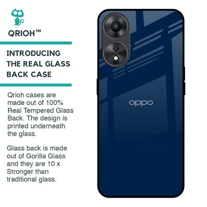 Royal Navy Glass Case for Oppo A58 5G