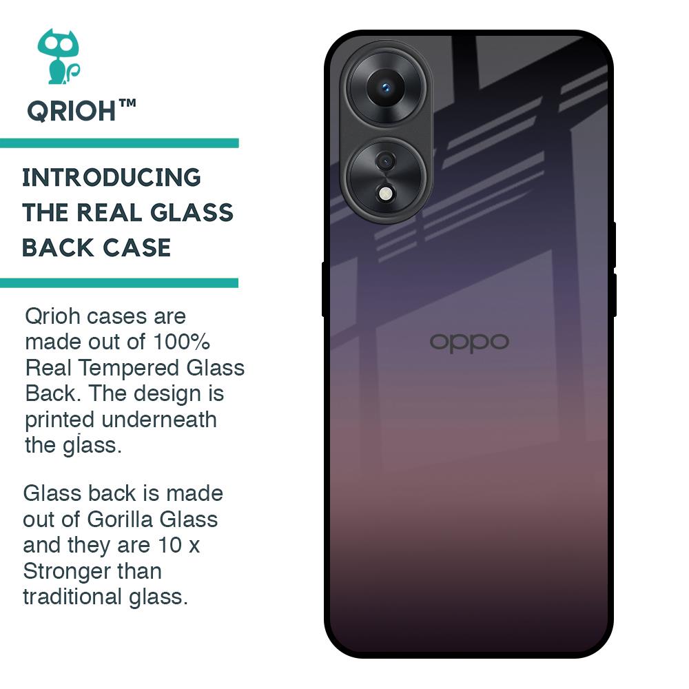Grey Ombre Glass Case for Oppo A58 5G
