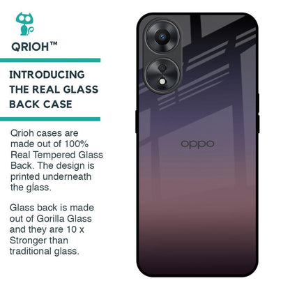 Grey Ombre Glass Case for Oppo A58 5G