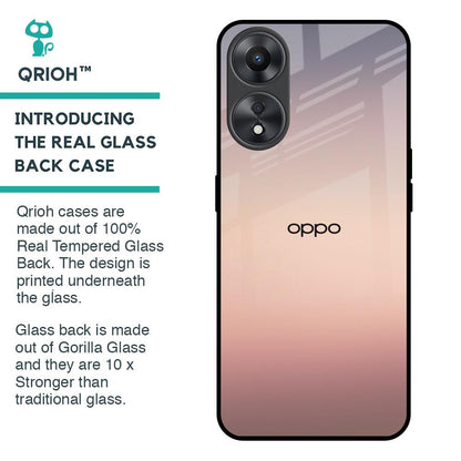 Golden Mauve Glass Case for Oppo A58 5G