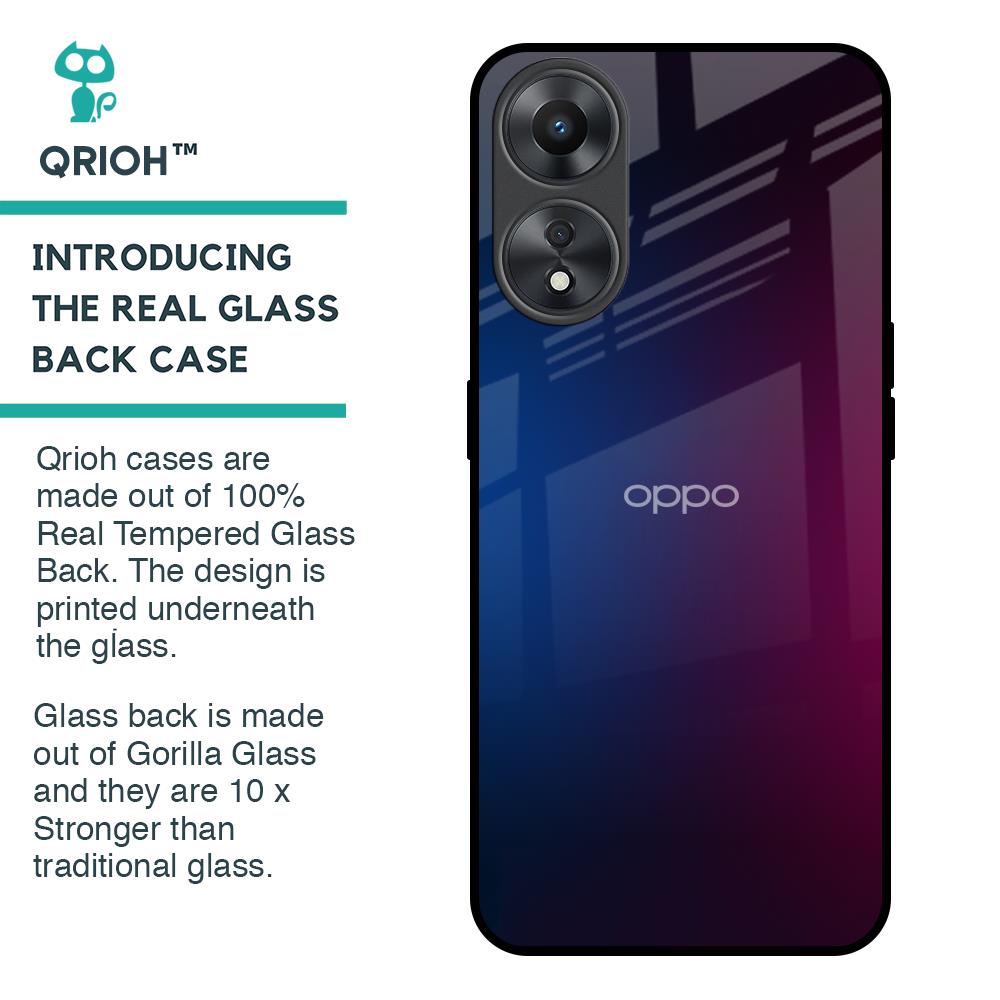 Mix Gradient Shade Glass Case For Oppo A58 5G