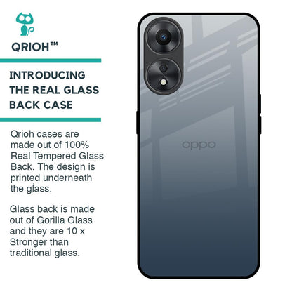Smokey Grey Color Glass Case For Oppo A58 5G