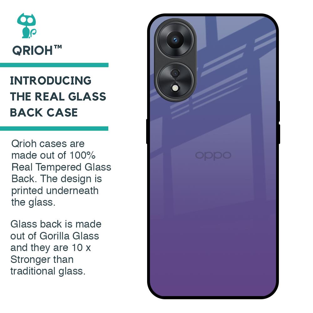 Indigo Pastel Glass Case For Oppo A58 5G