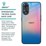 Blue & Pink Ombre Glass case for Oppo A58 5G