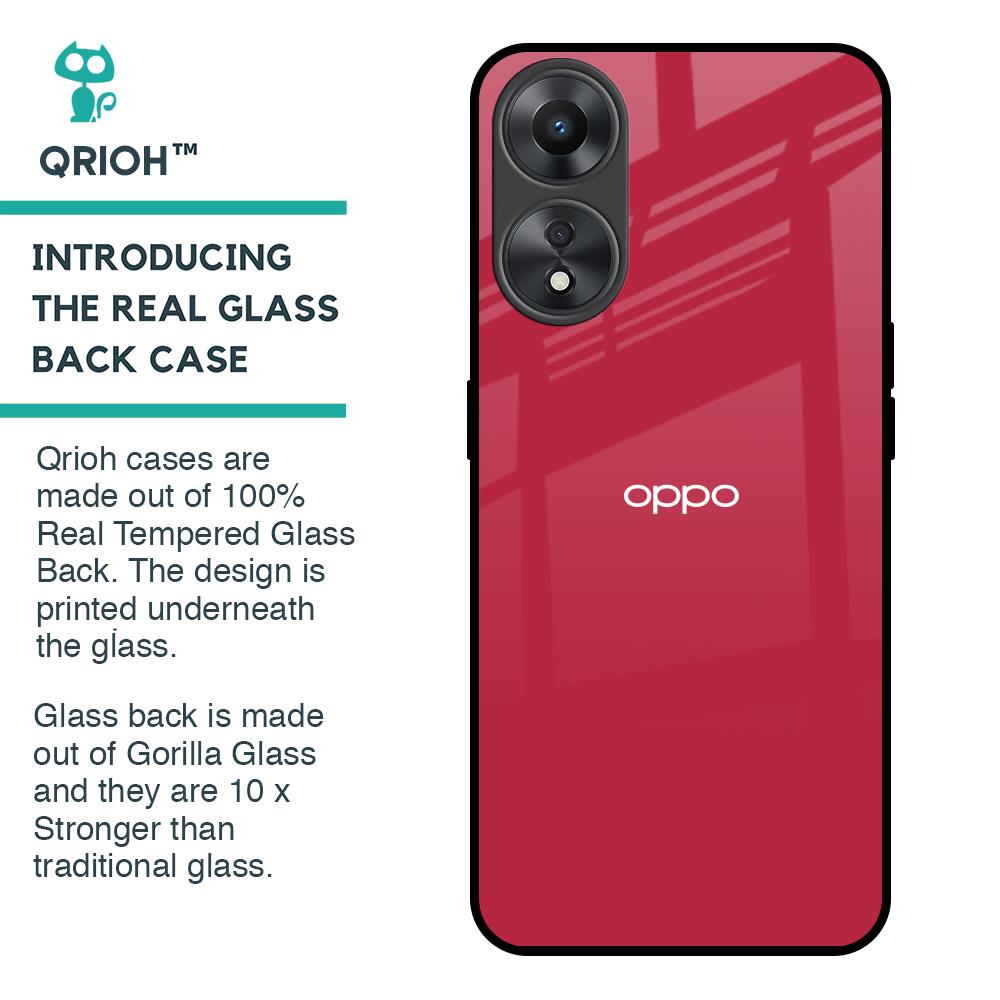 Solo Maroon Glass case for Oppo A58 5G