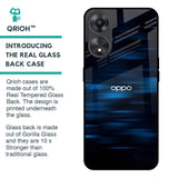 Blue Rough Abstract Glass Case for Oppo A58 5G