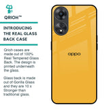 Fluorescent Yellow Glass case for Oppo A58 5G