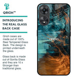 Golden Splash Glass Case for Oppo A58 5G